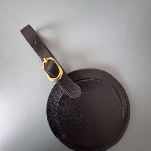 Deri Bavul Etiketi Siyah